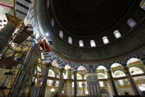 الانتهاء من اعمال ترميم أعمدة وأسقف قبة الصخرة المشرفة